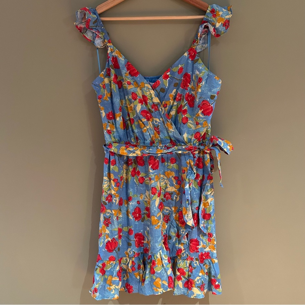 Lauren Conrad Floral Sundress with Tie Around Waist Size Large